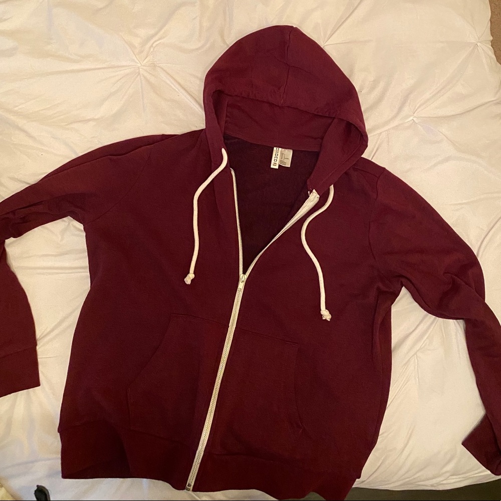 Maroon Zip up casual jacket